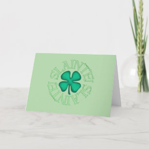 Slainte groene wenskaart kaart