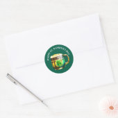Sláinte Iers bier shamrock St Patrick's Day Ronde Sticker (Envelop)