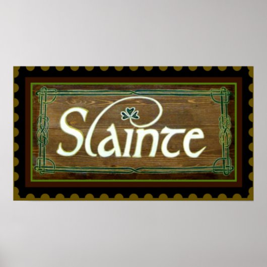 Slainte II ~ Naar uw gezondheid! St. Patricks Poster (Voorkant)