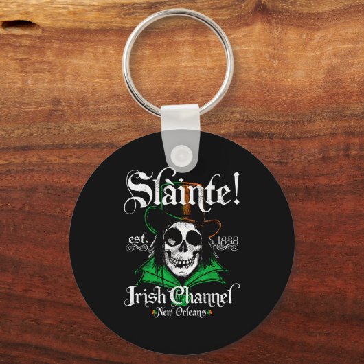 Slainte Irish Channel New Orleans St Patricks Day Sleutelhanger (Voorkant)