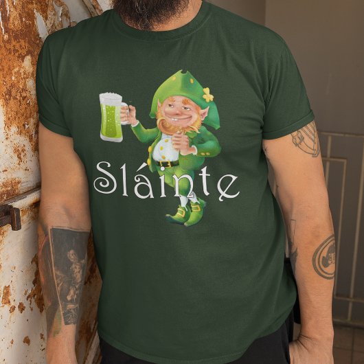Slainte Irish Expression en Leprechaun T-shirt