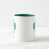 Sláinte Irish Shamrock Green Celtic Cross Clover Mok (Midden)