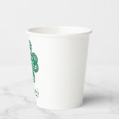 Sláinte Irish Shamrock Green Lucky Clover M Papieren Bekers (Links)