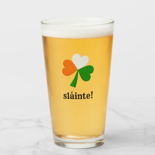 Sláinte! Irish Toast 16 oz. Glazen trommel (Voorkant gevuld)