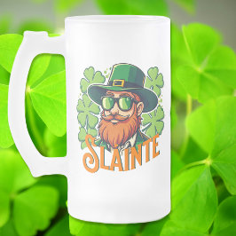 Slainte Irish Toast St Patrick's Day gepersonalise Matglas Bierpul