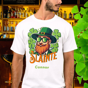 Slainte Irish Toast St Patrick's Day gepersonalise T-shirt