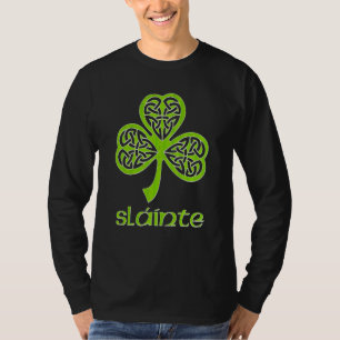 Sláinte Keltische Knoop C St. Patrick's Day Gaelic T-shirt