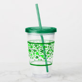 Sláinte Lucky Irish Shamrocks Design Personalized Acryl Drinkbeker (Links)