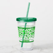 Sláinte Lucky Irish Shamrocks Design Personalized Acryl Drinkbeker (Achterkant)