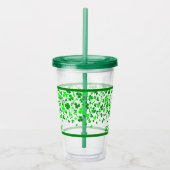 Sláinte Lucky Irish Shamrocks Design Personalized Acryl Drinkbeker (Rechts)