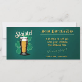 Slàinte! Saint Patrick's Day Pint van bier op groe