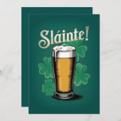 Slàinte! Saint Patrick's Day Pint van bier op groe (Voorkant / Achterkant)