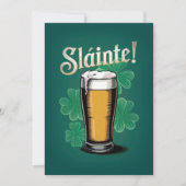 Slàinte! Saint Patrick's Day Pint van bier op groe (Voorkant)