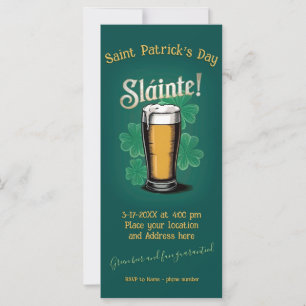 Slàinte! Saint Patrick's Day Pint van bier op groe