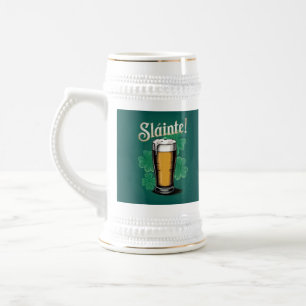 Slàinte! Saint Patrick's Day Pint van bier op groe Bierpul