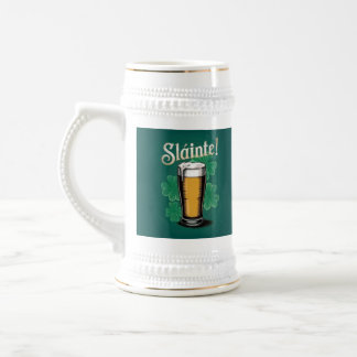 Slàinte! Saint Patrick's Day Pint van bier op groe Bierpul