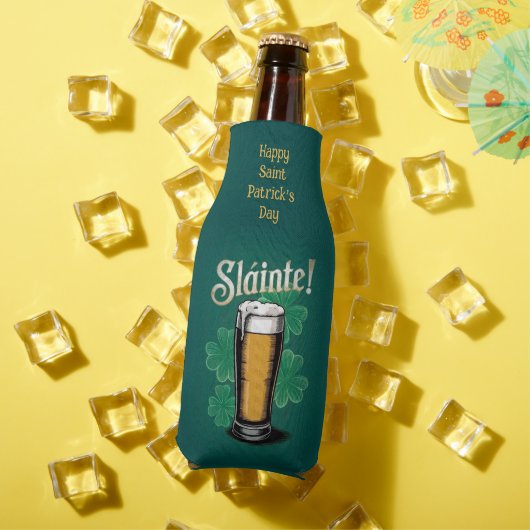 Slàinte! Saint Patrick's Day Pint van bier op groe Flesjeskoeler (Insitu Zomer)