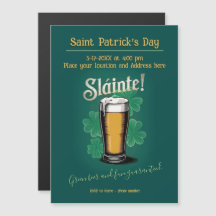 Slàinte! Saint Patrick's Day Pint van bier op groe