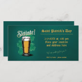 Slàinte! Saint Patrick's Day Pint van bier op groe Save The Date (Voorkant / Achterkant)