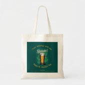 Slàinte! Saint Patrick's Day Pint van bier op groe Tote Bag (Voorkant)