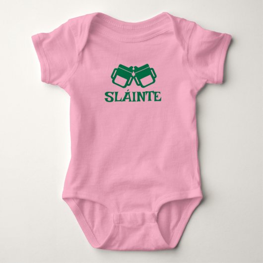 SLÁINTE sippy pink bodysuit (Voorkant)