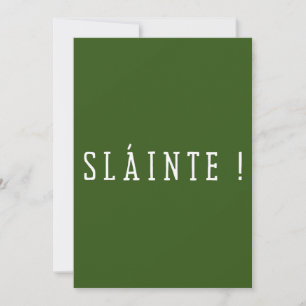 Slainte - St. Patrick Dag Kaart