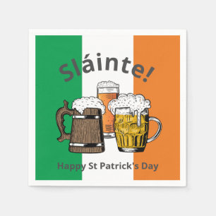 Sláinte. ST PATRICK'S DAY Bier Servet