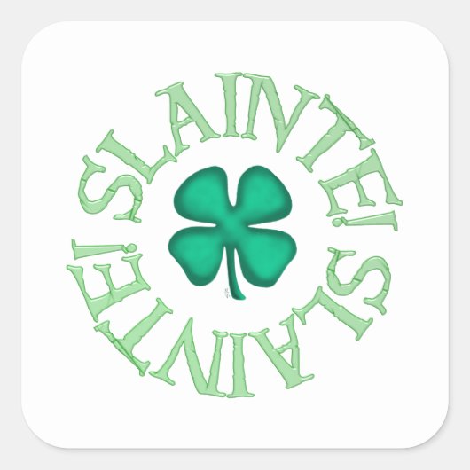 Slainte vierkante stickers (Voorkant)