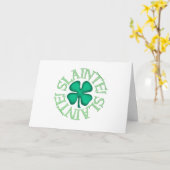 Slainte white greeting card kaart (Gele Bloem)