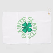 Slainte witte golfhanddoek (Horizontaal)