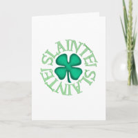 Slainte witte wenskaart