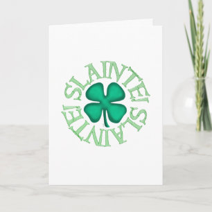 Slainte witte wenskaart kaart