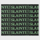 Slainte zwart mat inpakpapier groot (Vlak)