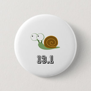 slak 13.1 (halve marathon) ronde button 5,7 cm