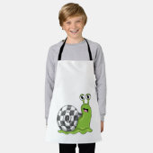 Slak bij Chess met Chessboard Schort (Gedragen)