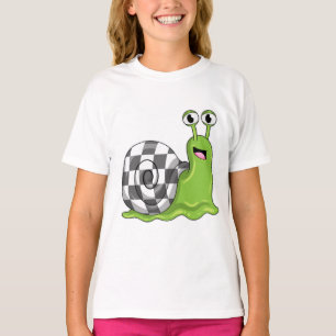 Slak bij Chess met Chessboard T-shirt