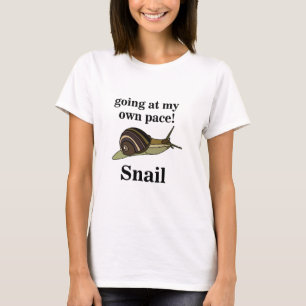Slak die op mijn eigen tempo gaat Funny Slak T-shirt