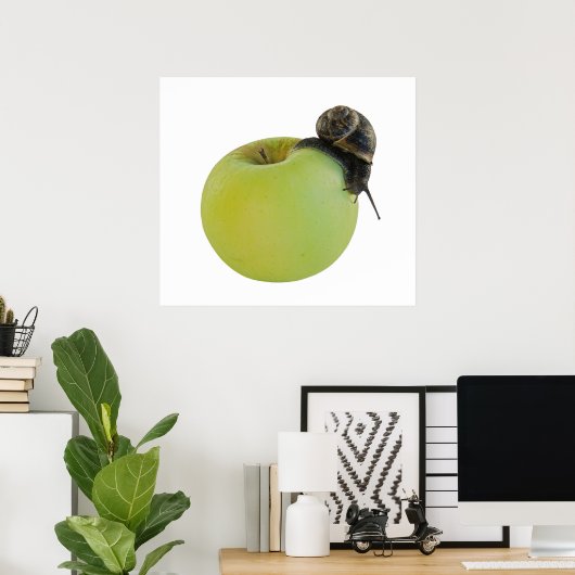 Slak en appel poster (Thuiskantoor)