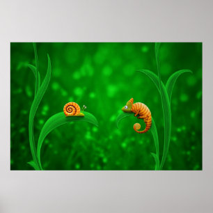 Slak en Chameleon Poster