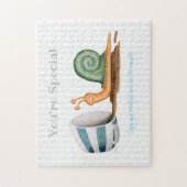 Slak en gestreept bekertje legpuzzel (Verticaal)