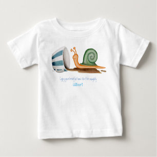 Slak en gestript kopje baby T-shirt
