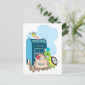 Slak Express Mail op Turtle Briefkaart (Staand voorkant)