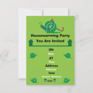 Slak Housewarming Party New Home Invite RSVP Kaartje