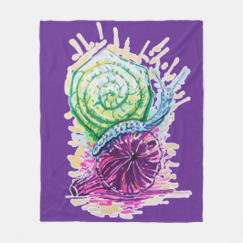 Slak in de vijg fleece deken