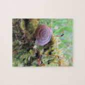 Slak in het mos legpuzzel (Horizontaal)