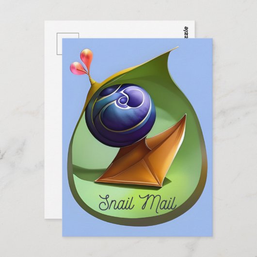 Slak Mail, Briefkaart voor postkruising (Voorkant / Achterkant)