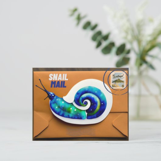 Slak Mail, Briefkaart voor postkruising (Staand voorkant)