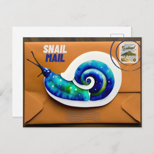 Slak Mail, Briefkaart voor postkruising (Voorkant / Achterkant)