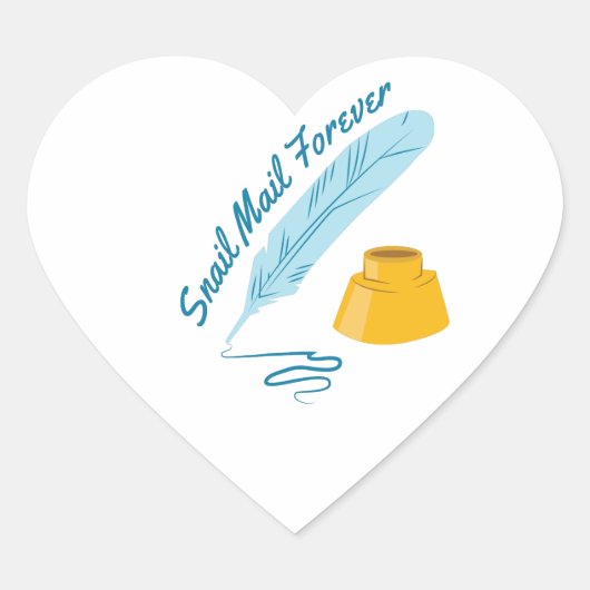 Slak Mail Hart Sticker (Voorkant)