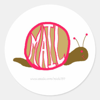 Slak Mail Stickies Ronde Sticker